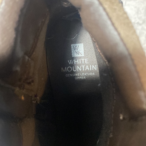 White Mountain Tan Leather Buckle and Zip Up Design Wedge Women’s 7.5 - Picture 8 of 10
